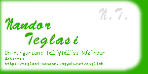 nandor teglasi business card